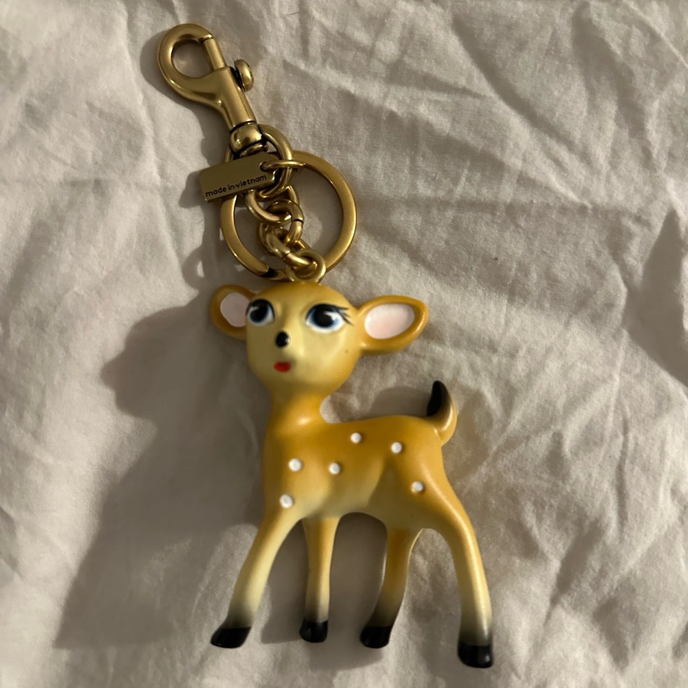 Coach Tan and Black Fawn Keychain - Picture 6 of 7